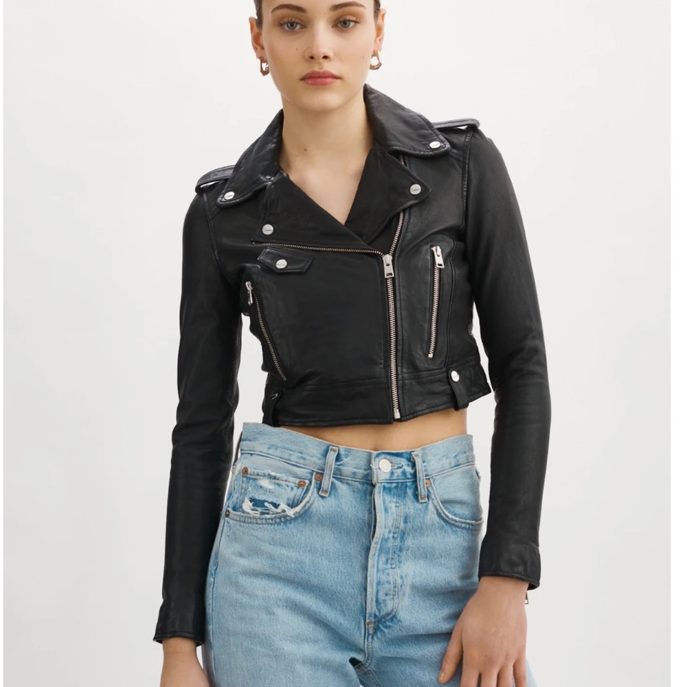 LAMARQUE CIARA | LEATHER CROP BIKER JACKET